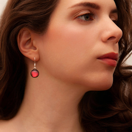 Luna July Drop Earrings in Red