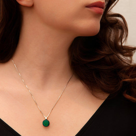 Luna May Necklace in Dark Green