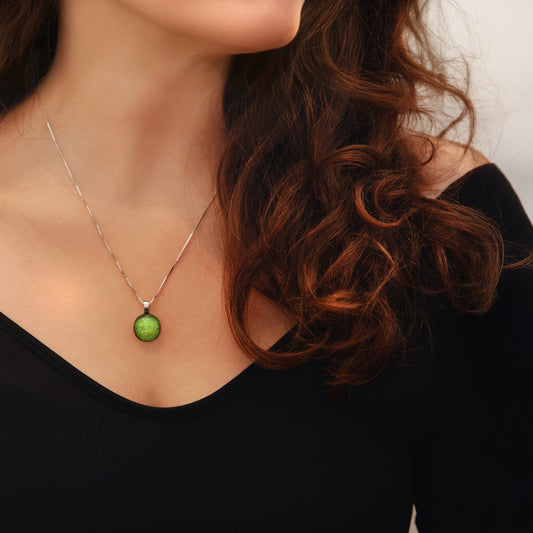 Luna August Necklace in Light Green