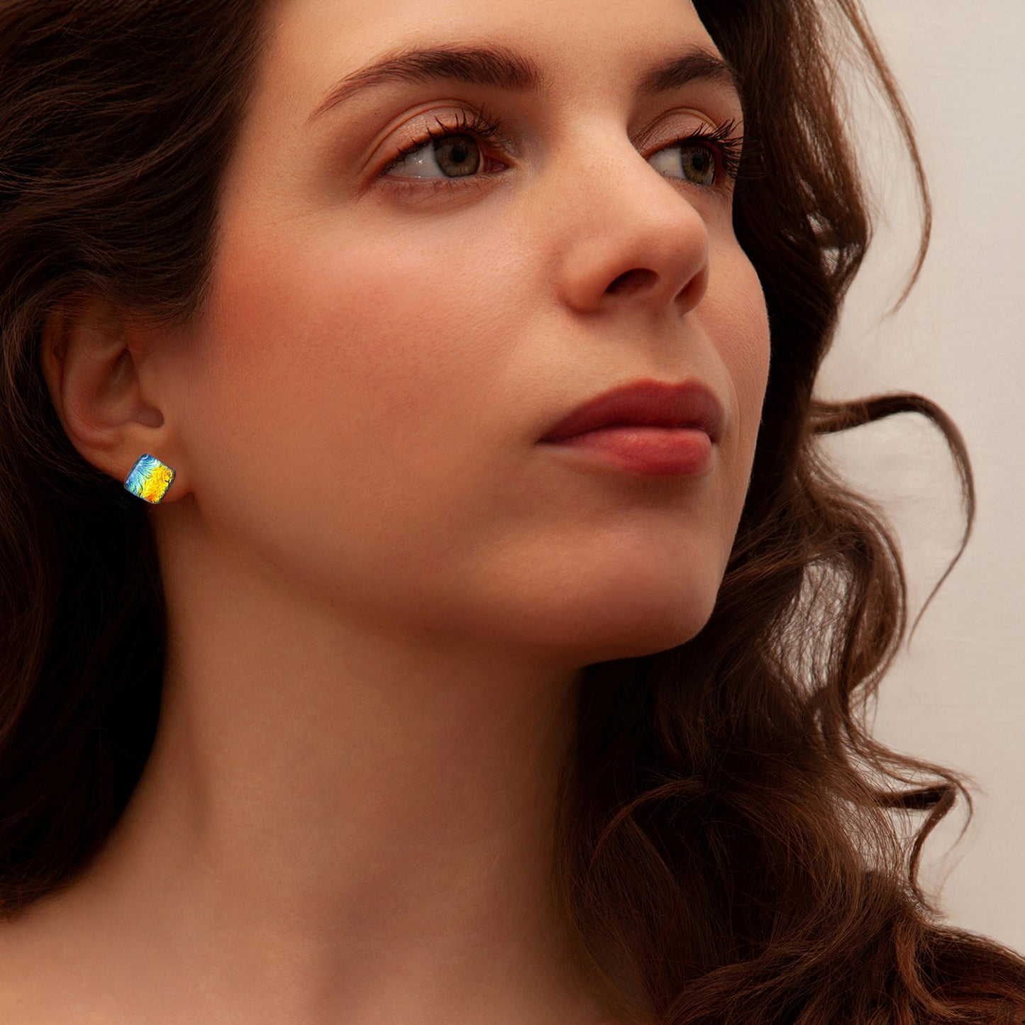 Nova Stud Earrings in Rainbow Florentine