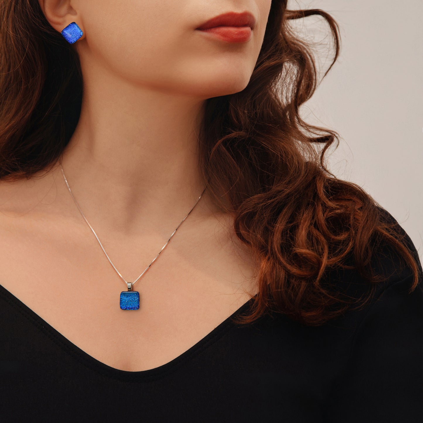 Nova Necklace in Blue Crinkle