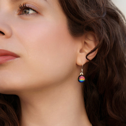 Orb Drop Earrings in Rainbow