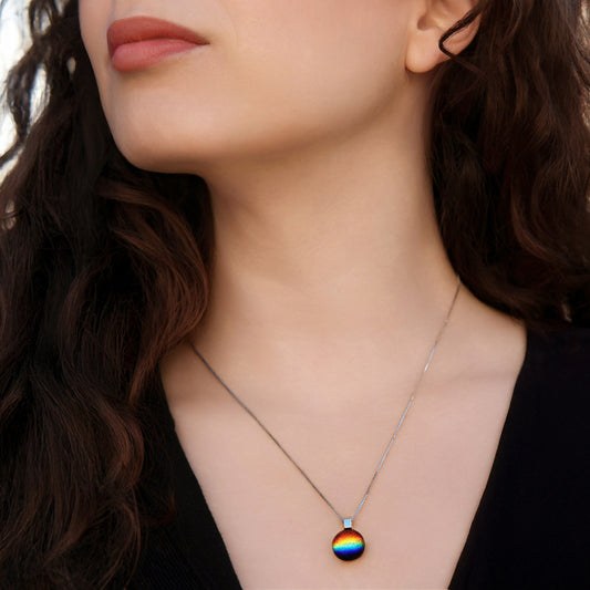 Orb Necklace in Rainbow