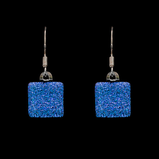 Astra Drop Earrings in Blue Crinkle