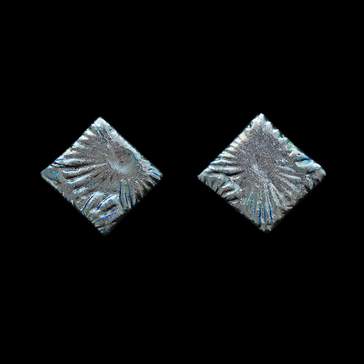 Astra Stud Earrings in Silver Florentine