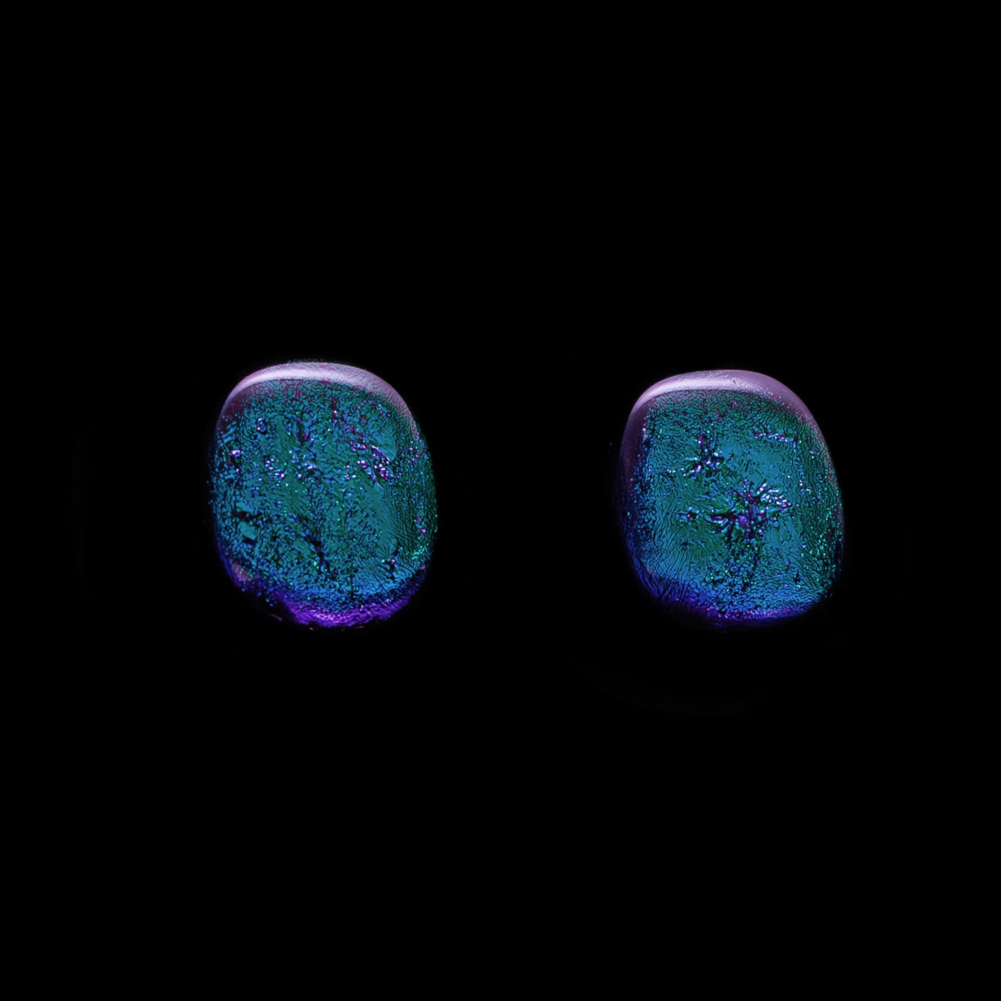 Luna May XL Stud Earrings in Dark Green