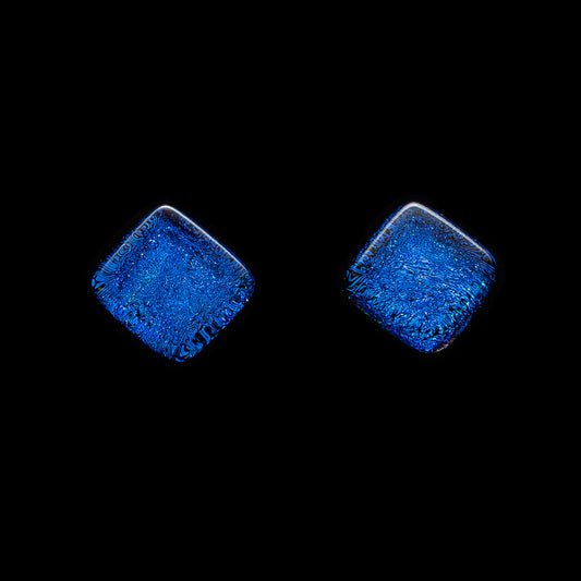 Nova Stud Earrings in Blue Crinkle