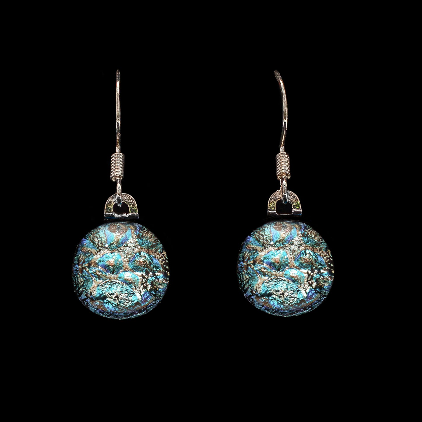 Orb Drop Earrings in Silver Dew Drop