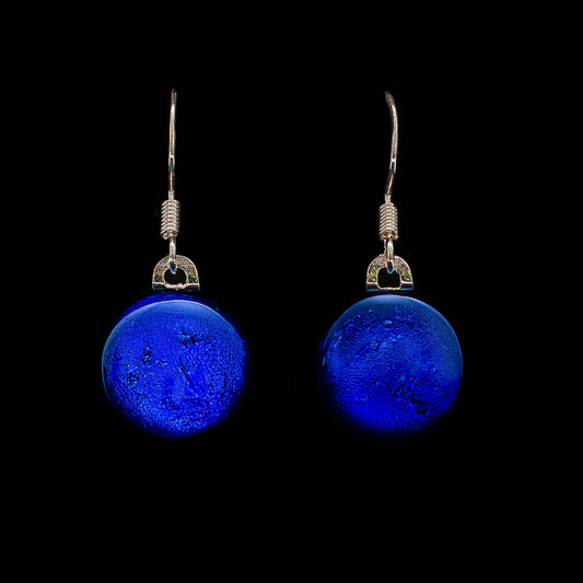 Luna December Drop Earrings in Cobalt Blue