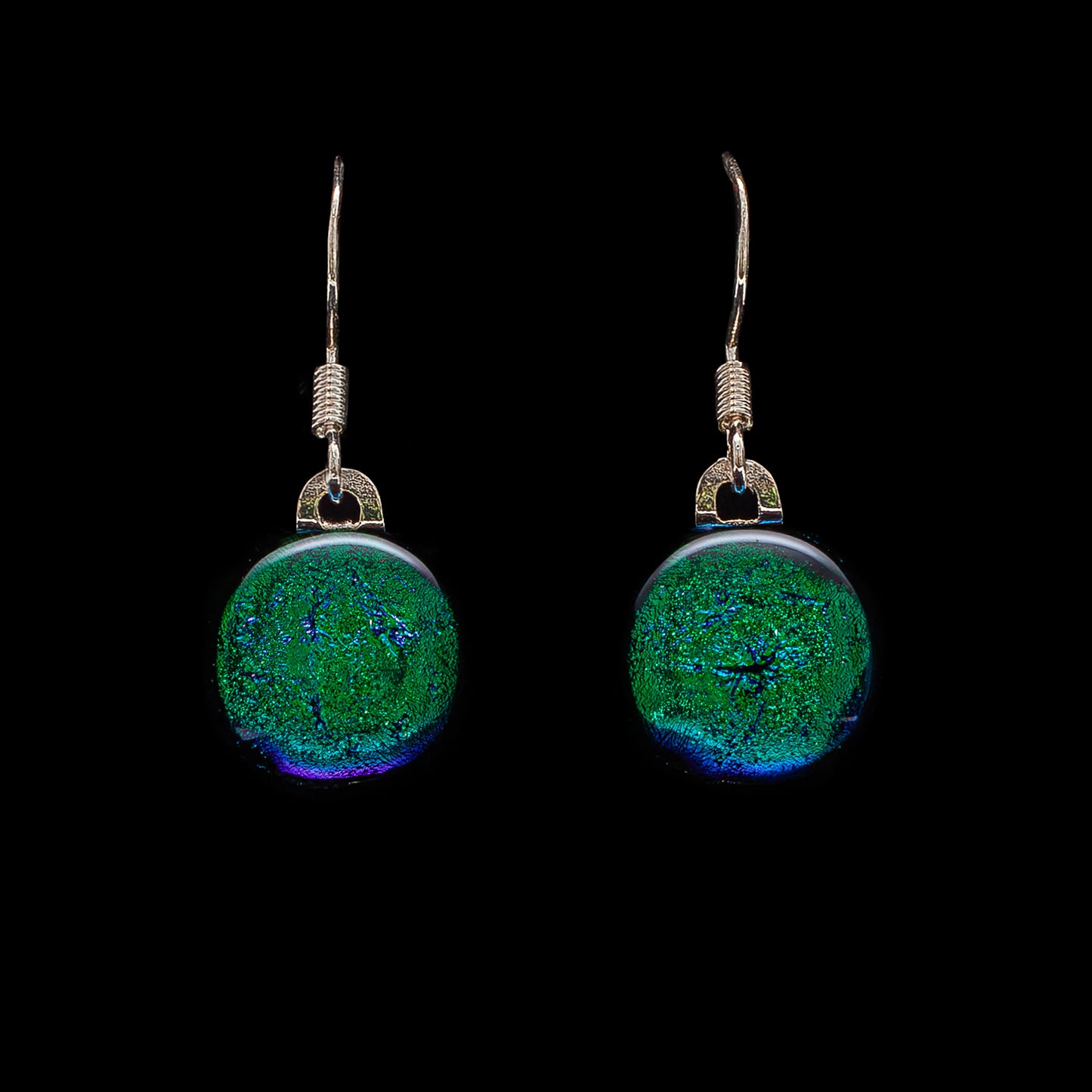 Luna May Drop Earrings in Dark Green