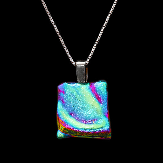 Astra Necklace in Aqua Blue Ripple