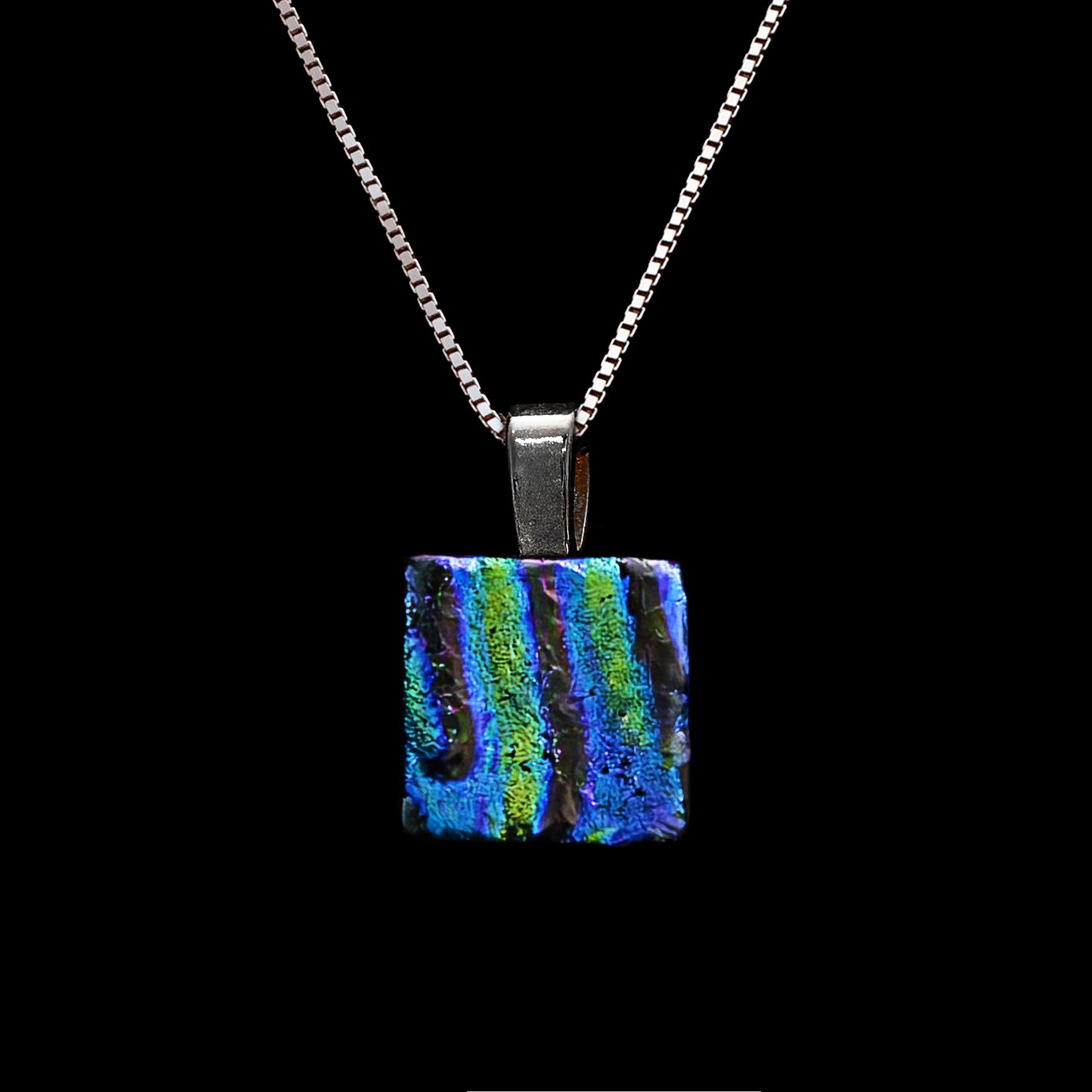 Astra Necklace in Green/Blue Ripple