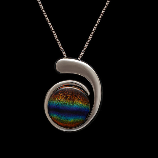 Stella Wave Necklace in Rainbow
