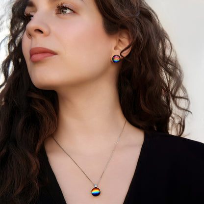 Orb Necklace in Rainbow