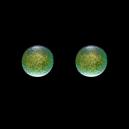 Luna April Stud Earrings in Clear Green