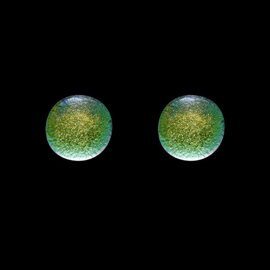 Luna April Stud Earrings in Clear Green