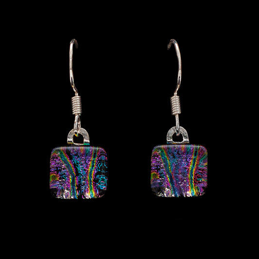 Nova Drop Earrings in Pink Stripes