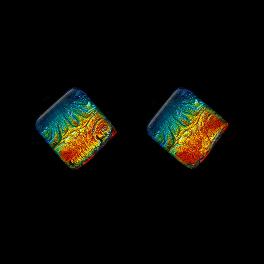 Nova Stud Earrings in Rainbow Florentine