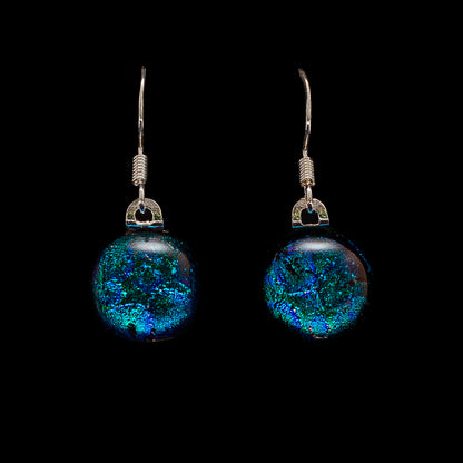 Orb Drop Earrings in Blue Dew Drop
