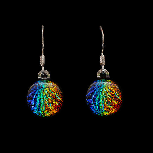 Orb Drop Earrings in Rainbow Florentine