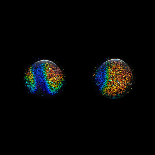 Orb Stud Earrings in Rainbow