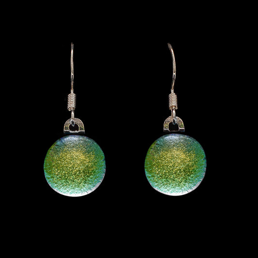 Luna April Drop Earrings in Clear Green