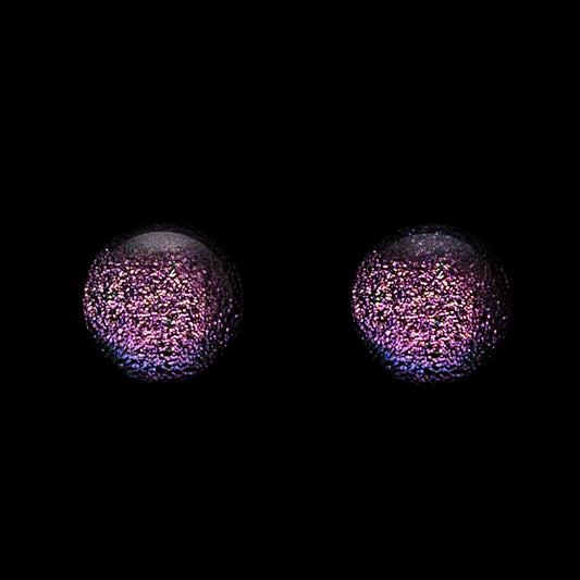 Luna October Stud Earrings in Dark Pink