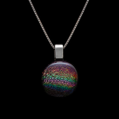 Orb Necklace in Pink Rainbow